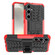 Tire Texture TPU + PC Phone Case with Holder for Samsung Galaxy S24+ 5G - Red