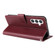 3-Card Slots Multifunctional Leather Phone Case for Samsung Galaxy S24+ 5G - Wine Red