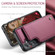 CaseMe C22 PC+TPU Business Style RFID Anti-theft Leather Phone Case for Samsung Galaxy S24+ 5G - Wine Red