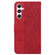 Geometric Embossed Leather Phone Case for Samsung Galaxy S24+ 5G - Red