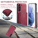 JEEHOOD Magnetic Zipper Horizontal Flip Leather Phone Case for Samsung Galaxy S24+ 5G - Red