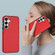 Leather Texture Full Coverage Phone Case for Samsung Galaxy S24+ 5G - Red