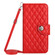 Rhombic Texture Flip Leather Phone Case with Long Lanyard for Samsung Galaxy S24+ 5G - Red