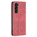 Rhombus Texture Magnetic Leather Phone Case for Samsung Galaxy S24+ 5G - Red