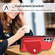 Shockproof Leather Phone Case with Card Holder for Samsung Galaxy S24+ 5G - Red