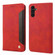 Skin Feel Splicing Leather Phone Case for Samsung Galaxy S24+ 5G - Red