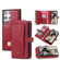 Multi-functional Zipper Wallet Leather Phone Case for Samsung Galaxy S24+ 5G - Red