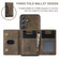 DG.MING M2 Series 3-Fold Multi Card Bag + Magnetic Phone Case for Samsung Galaxy S24+ 5G - Coffee