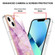 Electroplating Marble Pattern Dual-side IMD TPU Shockproof Phone Case for iPhone 15 - Purple 001