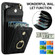 Rhombic Texture Card Bag Phone Case with Long Lanyard for Samsung Galaxy S24 5G - Black