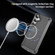 Skin Feel TPU + PC MagSafe Magnetic Phone Case for Samsung Galaxy S24 5G - Transparent Black