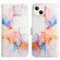 PT003 Marble Pattern Flip Leather Phone Case for iPhone 15 - Galaxy Marble White LS004