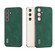 ABEEL Elegant Series PU Leather Black Edge Phone Case for Samsung Galaxy S24 5G - Green