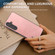 ABEEL Black Edge Two-color Calf Texture PU Phone Case for Samsung Galaxy S24 5G - Pink