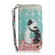 3D Colored Horizontal Flip Leather Phone Case for Samsung Galaxy S24 5G - Black White Cat