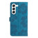 Flower Embossing Pattern Leather Phone Case for Samsung Galaxy S24 5G - Blue