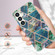 Electroplating Splicing Marble TPU Phone Case for Samsung Galaxy S24 5G - Blue Green