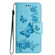 Butterfly Embossed Flip Leather Phone Case for Samsung Galaxy S24 5G - Blue