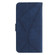 Stitching Embossed Leather Phone Case for Samsung Galaxy S24 5G - Blue