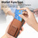 Carbon Fiber Card Bag Fold Stand Phone Case for Samsung Galaxy S24 5G - Brown