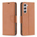 Litchi Texture Pure Color Flip Leather Phone Case for Samsung Galaxy S24 5G - Brown