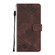 Skin-feel Embossed Leather Phone Case for Samsung Galaxy S24 5G - Brown