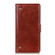 Copper Buckle Nappa Texture Leather Phone Case for Samsung Galaxy S24 5G - Brown