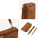 Crossbody Multi-functional Zipper Wallet Leather Phone Case for Samsung Galaxy S24 5G - Brown