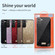 SULADA Glittery TPU + Handmade Leather Phone Case for Samsung Galaxy S24 5G - Colorful