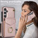 Ring Holder RFID Card Slot Phone Case for Samsung Galaxy S24 5G - Rose Gold