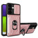 Sliding Camshield TPU+PC Phone Case with Card Slot for Samsung Galaxy S24 5G - Rose Gold