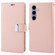 GOOSPERY RICH DIARY Crazy Horse Texture Leather Phone Case for Samsung Galaxy S24 5G - Rose Gold