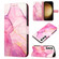 PT003 Marble Pattern Flip Leather Phone Case for Samsung Galaxy S24 5G - Pink Purple Gold