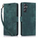 Orchid Butterfly Embossed Leather Phone Case for Samsung Galaxy S24 5G - Green