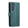 PU Genuine Leather Texture Embossed Line Phone Case for Samsung Galaxy S24 5G - Green