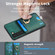 Retro Splitable Magnetic Card Bag Leather Phone Case for Samsung Galaxy S24 5G - Green