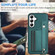 Shockproof Leather Phone Case with Wrist Strap for Samsung Galaxy S24 5G - Green