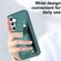 Shockproof Leather Phone Case with Wrist Strap for Samsung Galaxy S24 5G - Green