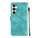 Skin-feel Embossed Leather Phone Case for Samsung Galaxy S24 5G - Green