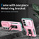 Sliding Camshield Holder Phone Case for Samsung Galaxy S24 5G - Pink + Grey Green