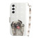 3D Colored Horizontal Flip Leather Phone Case for Samsung Galaxy S24 5G - Pug