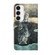 3D Painting Pattern Flip Leather Phone Case for Samsung Galaxy S24 5G - Cat Tiger