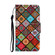 Colored Drawing Pattern Leather Phone Case for Samsung Galaxy S24 5G - Ethnic Style