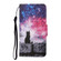 Colored Drawing Pattern Leather Phone Case for Samsung Galaxy S24 5G - Star Sky Cat