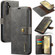 DG.MING Crazy Horse Texture Detachable Magnetic Leather Case for Samsung Galaxy S24 5G - Grey