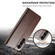 LC.IMEEKE Calf Texture Leather Phone Case for Samsung Galaxy S24 5G - Coffee