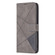 Magnetic Buckle Rhombus Texture Leather Phone Case for Samsung Galaxy S24 5G - Grey