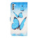 Oil Embossed 3D Drawing Leather Phone Case for Samsung Galaxy S24 5G - 3 Butterflies