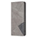 Rhombus Texture Magnetic Leather Phone Case for Samsung Galaxy S24 5G - Grey