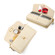 Crossbody Multi-functional Zipper Wallet Litchi Leather Phone Case for Samsung Galaxy S24 5G - Beige